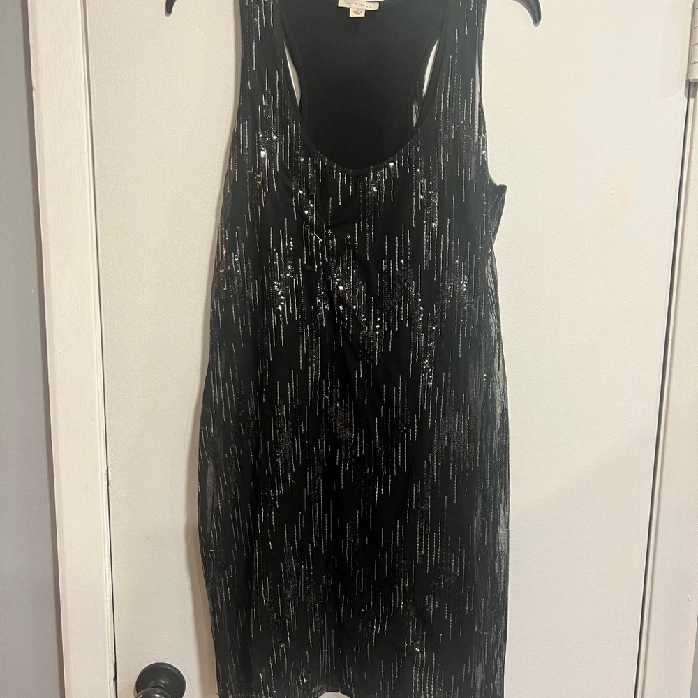 Witchery Black and Silver Sparkle Mini Dress